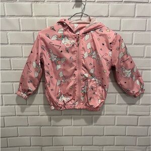 Little girls rain jacket. Pink/size S